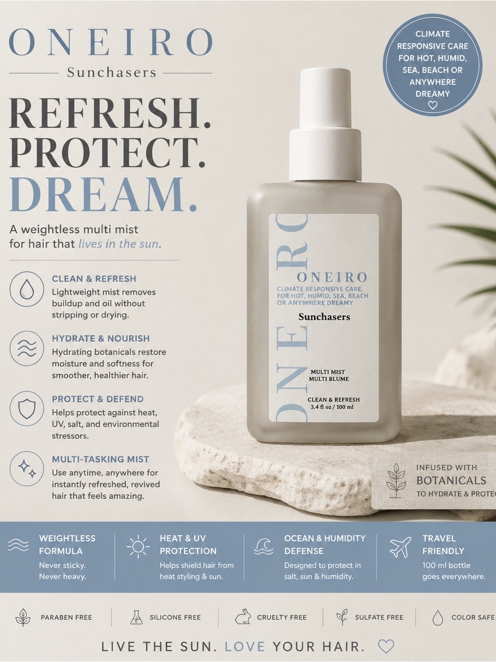 Oneiro Sunchasers Weightless Multi Mist Moisturizer — Cream